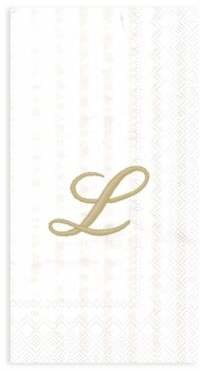 Paper Monogram Letter "L" Guest Towels (16-Pack)
