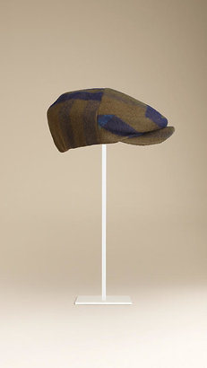 Burberry Check Wool Cashmere Flat Cap
