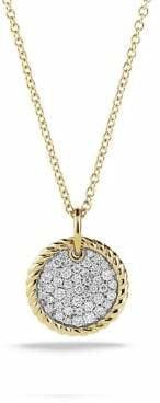 David Yurman Cable Collectibles Pavé Charm with Diamonds in Gold