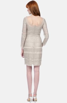 Kay Unger Crochet Lace Sheath Dress