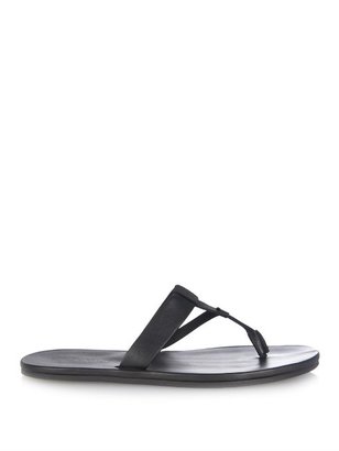 Lanvin Leather and nylon thong flip-flops