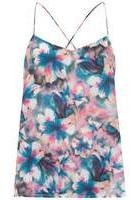 Dorothy Perkins Alice and You Teal Floral Print Satin Cami
