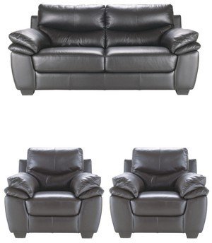 & Stratford Leather 3-seater Sofa + 2 Armchair Set (buy and SAVE!)
