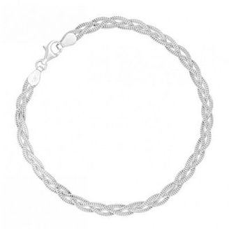 Simply Silver Sterling silver plaited mesh bracelet