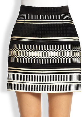 Proenza Schouler Baja Velvet-Jacquard Skirt