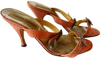 Alberta Ferretti Pink Leather Sandals