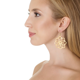 Wendy Mink Flower Cutout Earrings, Gold