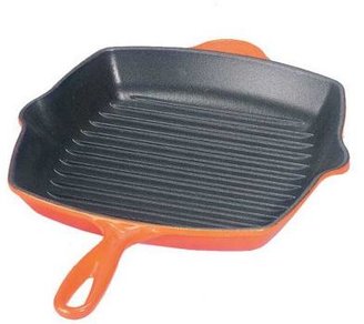 Le Creuset cast iron 26cm 'Volcanic' square grill pan