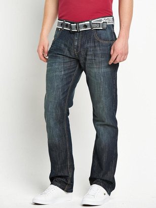 Crosshatch Mens Embossed Techno Jeans
