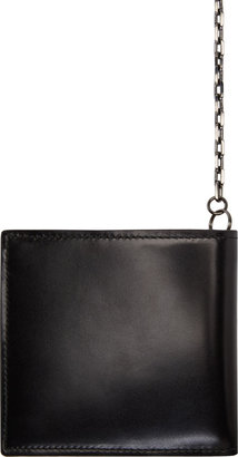 Alexander McQueen Black Leather Chain Bifold Wallet