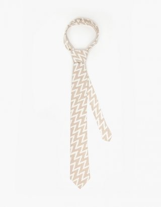 The Hill-Side Cotton Linen Zig Zag Tie