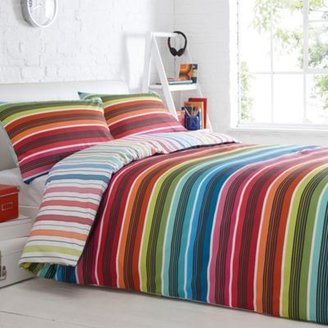 Debenhams White 'Millie Stripe' bedding set