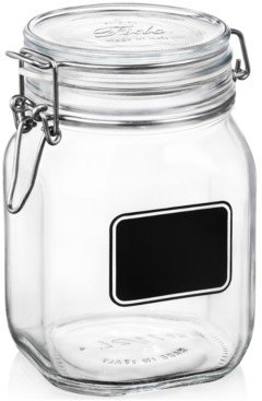 Bormioli Fido Chalk Label Large Jar, 33.75 oz.