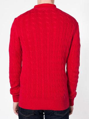 American Apparel Men's Cable Knit Sweater