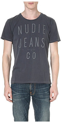 Nudie Jeans Faded logo t-shirt
