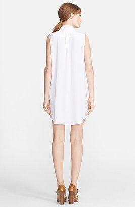 Michael Kors Sleeveless Shirtdress with Removable Bow