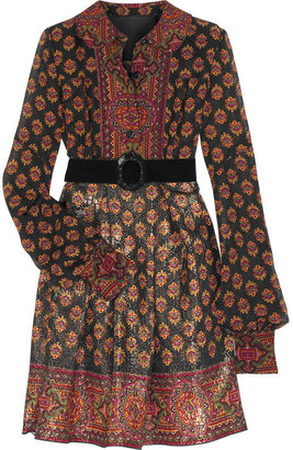 Anna Sui Lurex flecked silk-blend dress