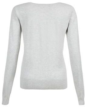 New Look Grey Crew Neck Knitted Cardigan
