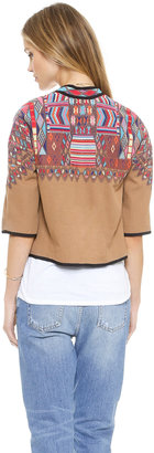 Twelfth St. By Cynthia Vincent Cropped Embroidered Jacket