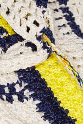 Anna Kosturova Baja crocheted cotton hooded top