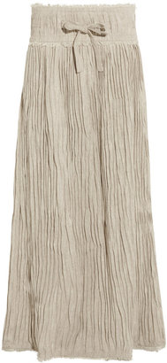 Loewe Pleated linen maxi skirt