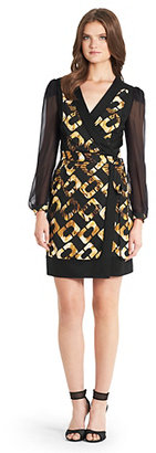 Fragments for Neiman Marcus Laila Chiffon Sleeve Wrap Dress
