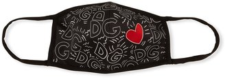 Dolce & Gabbana Reusable Logo & Heart Print Cloth Mask Face Covering