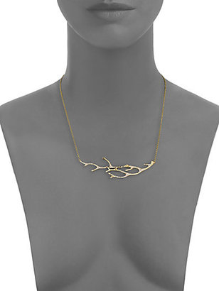 Ippolita Stardust Diamond & 18K Yellow Gold Branch Necklace
