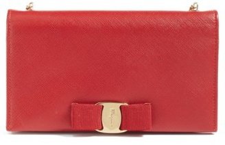 Ferragamo Women's Salavatore Vara Leather Wallet On A Chain - Red