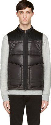 White Mountaineering Black Nylon Quilted Down Vest