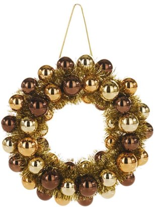 Bauble Christmas Wreath - Gold