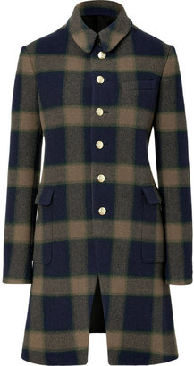 Joseph Navy/Olive Checked Wool Coat