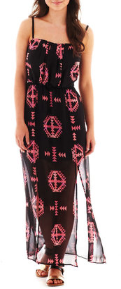 JCPenney Heart N Soul Heart & Soul Sleeveless Aztec Print Maxi Dress