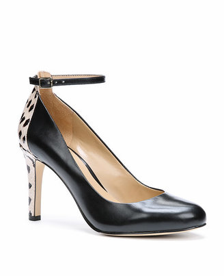 Ann Taylor Rhea Exotic Leather Ankle Strap Heels