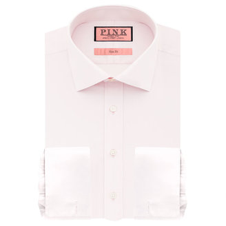 Thomas Pink Quintessential Plain Slim Fit Double Cuff Shirt