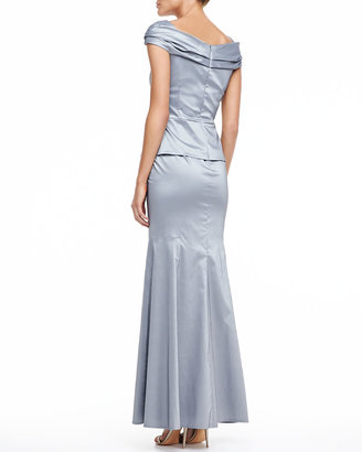 David Meister Long Gown with Trumpet Skirt