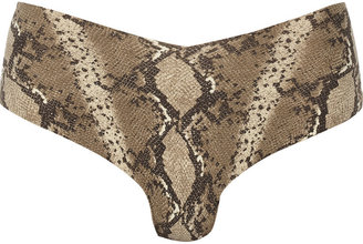 Yummie by Heather Thomson Ivy mid-rise snake-print stretch thong