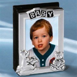 Godinger Silver Art SILVER PLATED PURSE SIZE BABY 2X3 PICTURE ALBUM - baby picture album