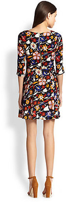 Suno Floral Fit & Flare Dress