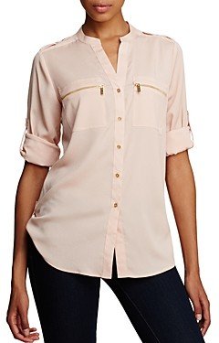 Calvin Klein Zip Pocket Roll Sleeve Shirt