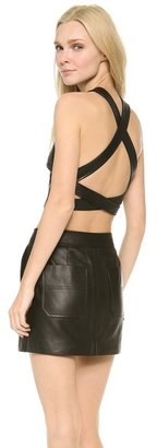 Alexander Wang T by Leather Crossback Tank