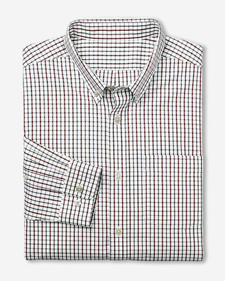 Eddie Bauer Men's Wrinkle-Free Pinpoint Oxford Slim Fit Long-Sleeve Shirt - Seasonal Pattern