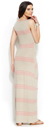 Studio M Striped Tiered Maxi Dress