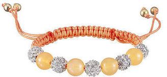 Juicy Couture Pave Beaded Friendship Bracelet-Orange