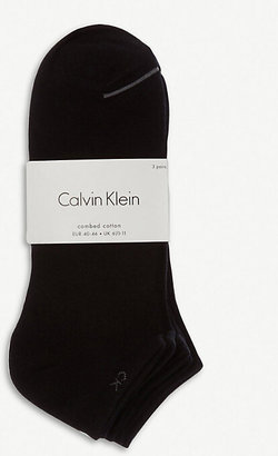 Calvin Klein Men's Black Pack Of 3 Casual Socks