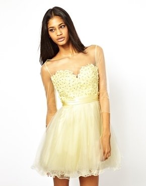 Forever Unique Prom Dress - Pale yellow