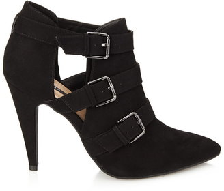 Forever 21 Buckled Faux Suede Booties