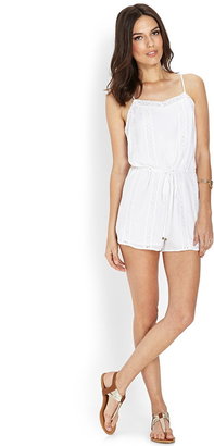 Forever 21 Lace Trimmed Cami Romper