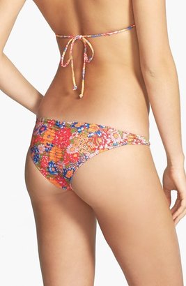 O'Neill 'Citrus Floral' Reversible Strappy Twist Bikini Bottoms