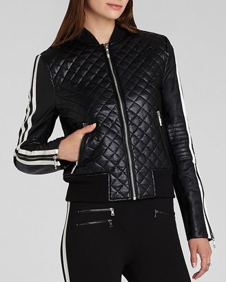 BCBGMAXAZRIA Jacket - Morgan Quilted Faux Leather Bomber